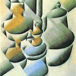 Still Life with oil lamp by Juan Gris